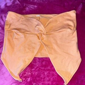 Orange Twist Front Top
